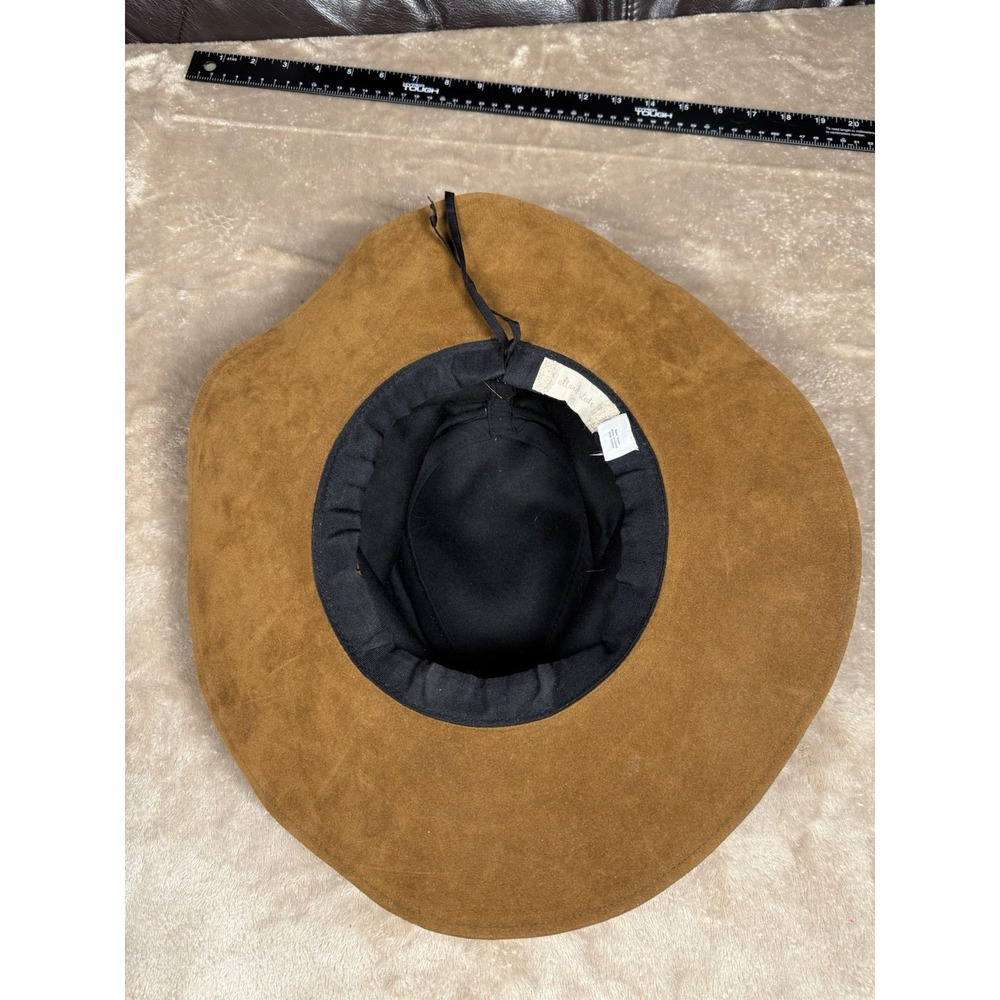 Altar'd State Brown Wide Brim Braided Cowboy Hat Western Women's One Size - Picture 9 of 13
